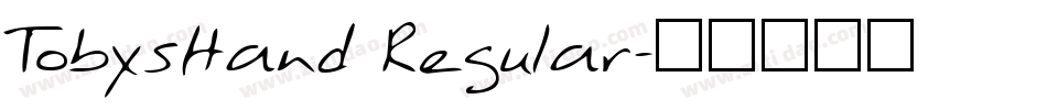 TobysHand Regular字体转换